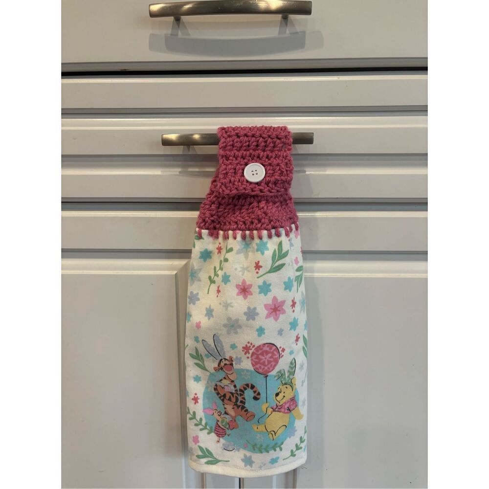 Crochet Top Kitchen Towel- Winnie the Pooh and friends